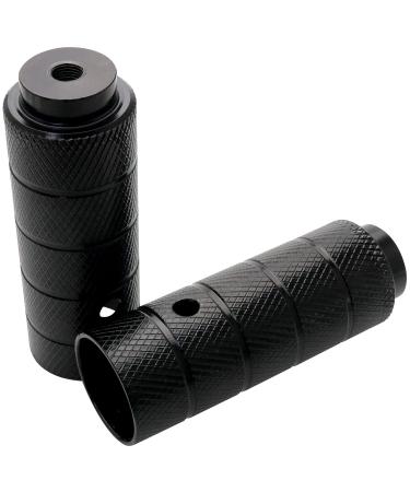 Ruiwaer 1 Pair Mountain Bike Steel Pegs Bicycle Pedal Front Rear Axle Foot Pegs 110 x 38mm Bike Accessories, Black