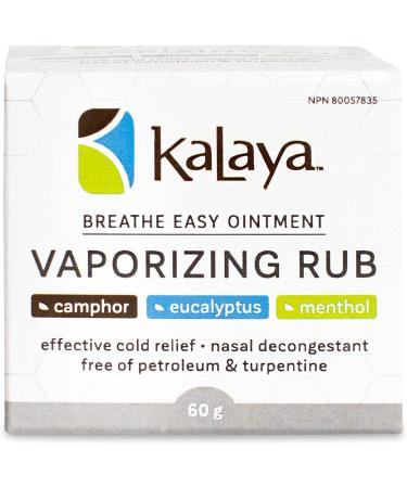 KaLaya Breathe Easy Vaporizing Rub (Pack of 2)- Nasal Decongestant Cough Suppressant Relief from Cold Aches & Pains and Chest Rub 60 g (Pack of 2) - Buy Online on SooperMarket.com