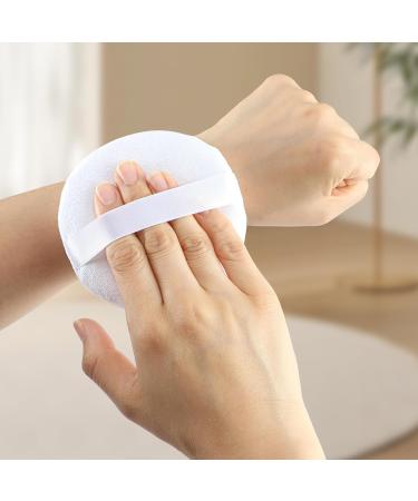 6-Pack Large 4.13" Powder Puffs - Soft Washable Velour Loose Powder Applicators for Body - Perfect for All Skin Types - Buy Online on SooperMarket.com