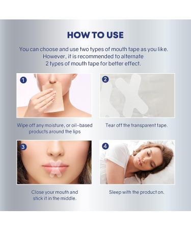 120 PCs Advanced Mouth Tape for Snoring and Better Sleep by DABIDA - 2 Types - Buy Online on SooperMarket.com