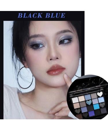 Glitter Navy Blue Eyeshadow Palette - 20 Intense Shades for Women - Blendable Pressed Pigment Makeup Set - DS102 - Buy Online on SooperMarket.com