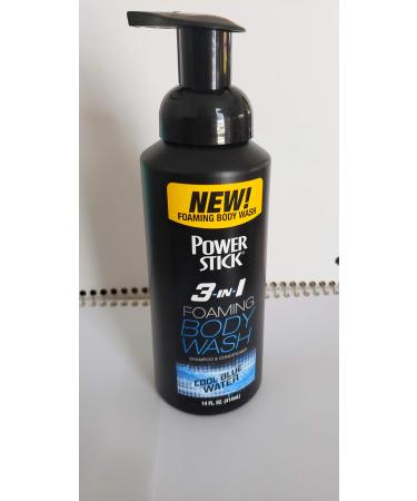 Set of 5 Mens Power Stick 3-in-1 Foaming Bodywash Shampoo and Conditioner