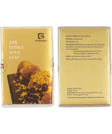 KINGBOOM 24K Edible Gold Leaf Flakes 200mg - Genuine Gold for Cakes, Drinks, Nails - Decorate in Style! - Buy Online on SooperMarket.com