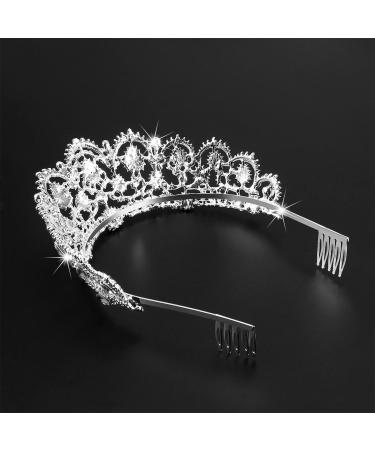wedding crown tiara rhinestone bridal crown headband for the bride with side comb - Buy Online on SooperMarket.com