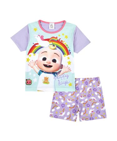 CoComelon Baby Girls Pyjamas Short Pjs Toddler Summer Pyjamas Ages 6 Months to 5 Years Old 18-24 Months Lilac