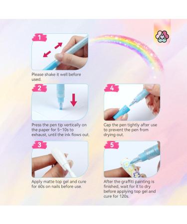 Saviland 12 Colors Nail Art Pens Set - 3D Nail Polish & Graffiti Dotting Tools for DIY Manicure & Salon Nail Art Design - Buy Online on SooperMarket.com