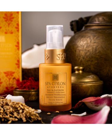SPA CEYLON Sal & Saffron Vitamin E Night Treatment Serum | Deep Hydration & Skin Replenishment | International Shipping Available - Buy Online on SooperMarket.com