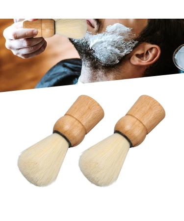 Men's Wooden Handle Shaving Brush - Mini Professional Safety Synthetic Brush for Salon Quality Shaves - Buy Online on SooperMarket.com