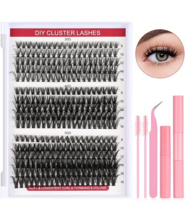 Rxuaw DIY Eyelash Extension Kit with and Seal Wispy D Curl Individual Lashes Kit for Self Application at Home Combination 1 - Buy Online on SooperMarket.com