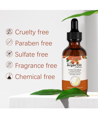 Organic Cold Pressed Argan Oil for Hair & Skin - 2 Pack (60 ml) - Pure Additive-Free with Pipette - Buy Online on SooperMarket.com