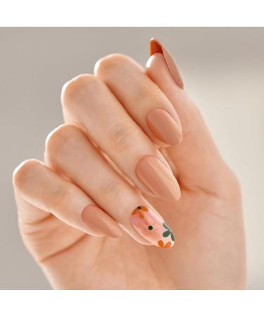 KISS imPRESS No Glue Mani Press-On Nails - As It Was Design Medium Almond Shape Neutral/Green - 30 Nails & Accessories Included Perfect for International Shipping - Buy Online on SooperMarket.com