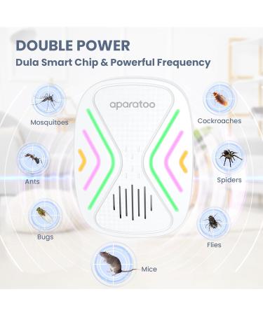 4-Pack UV Mosquito Lamp & Ultrasound Pest Control | Effective Insect Destroyer for Mice Cockroaches and Rats - Buy Online on SooperMarket.com