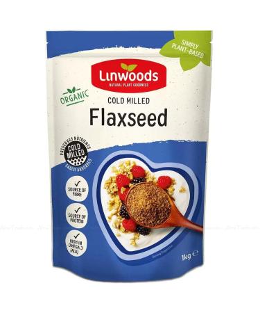 Linwoods Organic Milled Premium Flaxseed Omega3 Protein Iron Magnesium Seeds 1Kg