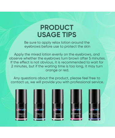 Libeauty Brow Lamination and Color Kit - DIY Eyebrow Perm & Color 2 in 1 | Voluminous Salon Quality Brow Treatment for 2 Months - Brown (10ml) - Buy Online on SooperMarket.com