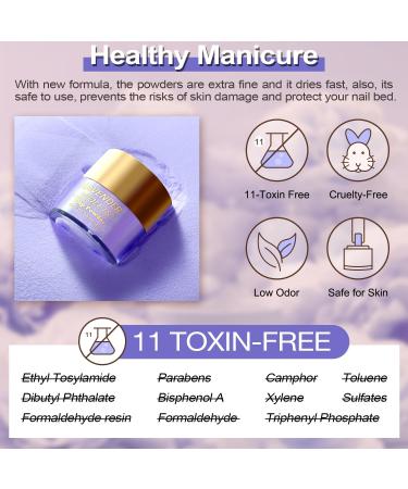 Lavender Violets Dip Powder Nail Kit - 6 Bright Neon Colors for French Manicure & Nail Art J222 - Buy Online on SooperMarket.com