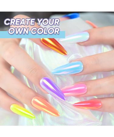 Buy CHARMCY Nail Gel Polish Set - 6PCS Chrome Metallic Mirror Effect | Long-Lasting Blue Brown Fall Gel Nail Polish Kit for Home Salon Nail Art - Buy Online on SooperMarket.com