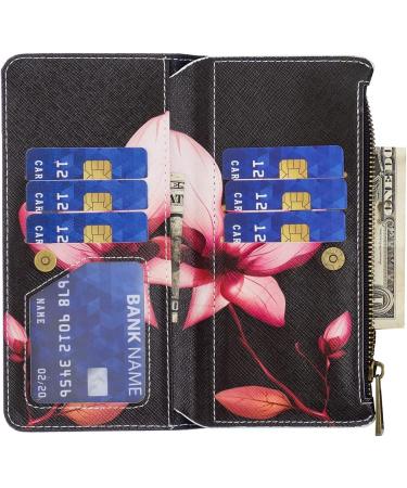VQWQ Mobile Phone Case for Xiaomi Redmi Note 12 Pro Plus - Protective Leather Shell with Zipper Map - Magnetic Folding Case - Stylish Lotus Design - Buy Online on SooperMarket.com