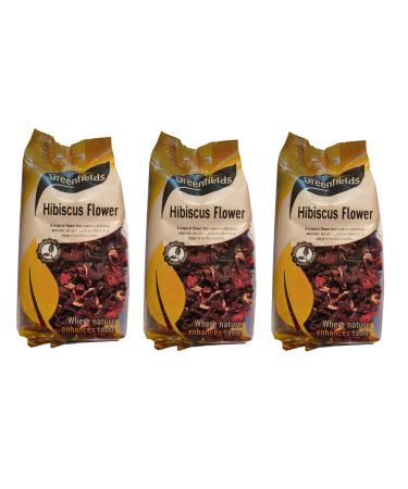 Hibiscus Flower Herbal Tea / Sorrel Tea - 3 x 65g Bags - Greenfields