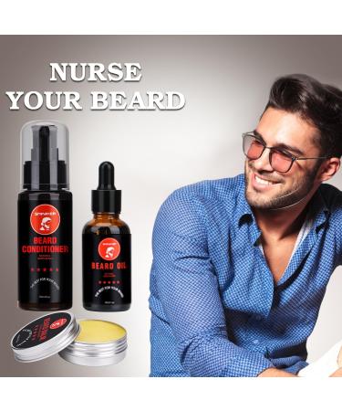 Beard Grooming Kit Beard Kit with Beard Oil Beard Balm Beard Wash Beard Brush Beard Comb Mustache Scissors Beard Care Unique Gifts for Men Beard Set&Kit - Buy Online on SooperMarket.com
