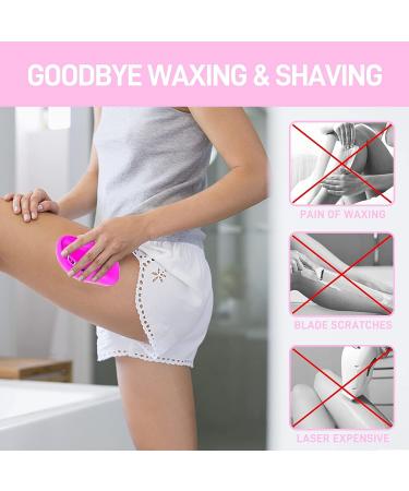 Koiernr Crystal Hair Eraser - Portable Mild Epilator for Painless Hair Removal - Skin Exfoliator Tool for Men and Women - Gold+Rose Red - Buy Online on SooperMarket.com