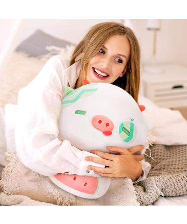 Mewaii 14 Soft Watermelon Cow Mushroom Pillow Stuffed Animal Plush - Cuddly White Cow Toy for Kids | 14 Inch - Buy Online on SooperMarket.com