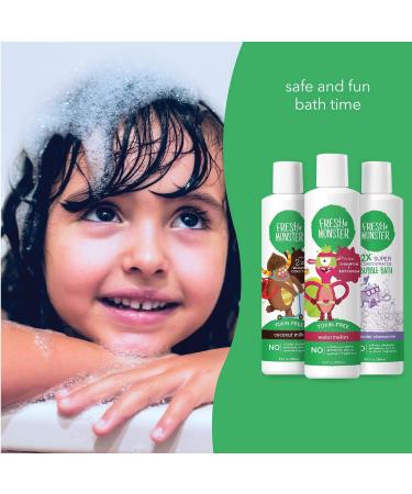 Fresh Monster Kids & Baby Gift Set - Natural Toxin-Free Shampoo, Conditioner, Body Wash, Bubble Bath - 3 Piece Set - 8.5oz Each - Buy Online on SooperMarket.com