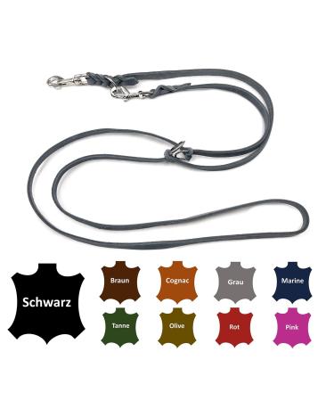 Dog liner Small dogs / large dogs 2m / 2.40m / 2.80m / 3.50m / 5m Double linen adjustable (2m x 15mm gray) 2m x 15mm gray
