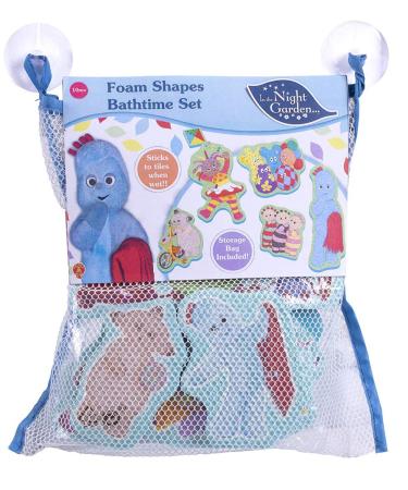 In the Night Garden 1684 30 Foam Pieces Featuring Key Characters Including Igglepiggle Upsy Daisy Makka Pakka & More Bath Time Fun for Kids Age 2+ Multi