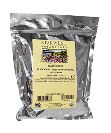 Starwest Botanicals Organic Black Walnut Hull Powder, 1 Lb
