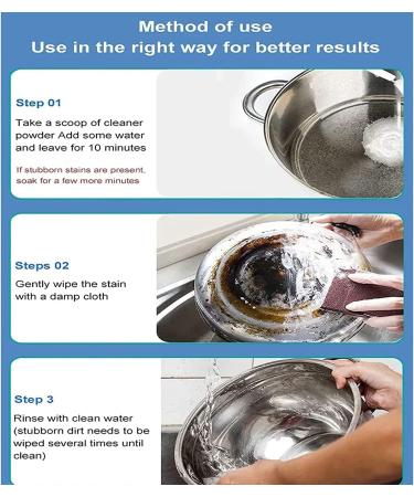 Foam Rust Remover Kitchen All-Purpose Cleaning Powder Kitchen Instant Cleaning Powder Kitchen Clean All Purpose Cleaning Foam Soak To Clean Greasy Dirt Comes with 3 Crevice Brushes (250g+110g) - Buy Online on SooperMarket.com