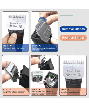 BESTBOMG 2 Pack Dog Grooming Replacement Blades Compatible with Heiniger/Moser Max45/Andis/Oster A5 Dog Clippers Size 40# 1/100" (0.25mm) Cutting Length 12 UK S - Buy Online on SooperMarket.com