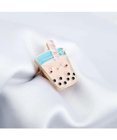MYOSPARK Boba Milk Tea Brooch Enamel Pin Milk Tea Lover Gift Boba Girl Gift Bubble Tea Tapioca Jewelry Drinks Lover Gift UK Boba Tea Pin - Buy Online on SooperMarket.com