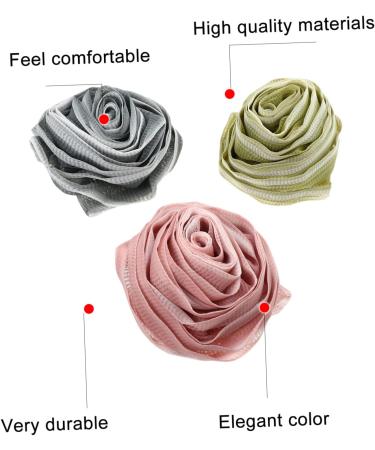NOLITOY 3pcs Bath Ball Set - Soft Luffa Body Scrubber & Shower Poufs for Luxurious Bathing | Foam Bathroom Loofah & Towel for Adults - Buy Online on SooperMarket.com