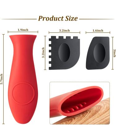 7-Piece Cast Iron Cleaner Set with Stainless Steel Chainmail Scrubber, Bamboo Dish Brush, Hot Handle Holder, Grill Scrapers, Kitchen Towel & Wall Hook - Buy Online on SooperMarket.com