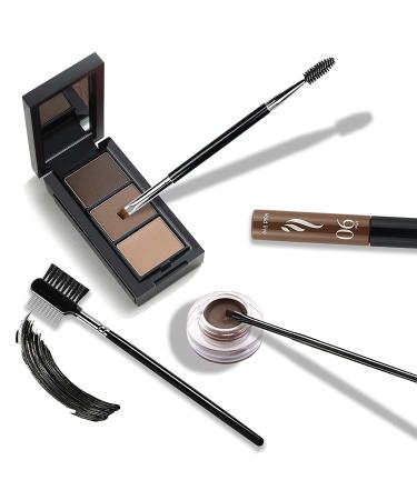 BLEGGEIT Pro Eyebrow Brush and Comb Set Steel Brow Brush, Metal Eyelash Brush, Spoolie Brush, and Angled Brow Brush for Precision Application and Defining Shape (1 PC) - Buy Online on SooperMarket.com