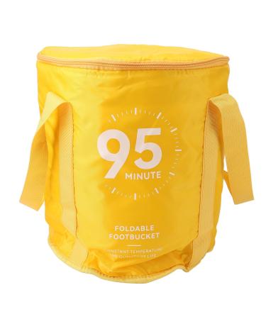 Foot Soaking Bath Bag Lightweight Preventing Tipping Folding Foot Bath Bag for Outdoors for Picnic Water Container (Mango Yellow)