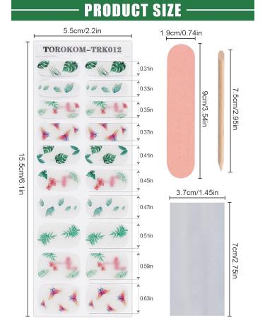 Semi Cured Gel Nail Strips in Blue - Long Lasting Waterproof Nail Wraps with Cuticle Stick, File, Wipes & Sealing - Pink Butterfly Design | EBANKU - Buy Online on SooperMarket.com