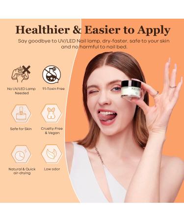 Modelones 32 Pcs Fall Orange Halloween Pumpkin Dip Powder Nail Kit with 20 Colors - Perfect for Nail Art Manicure Beginner DIY Salon - A1 Autumns Finest - Buy Online on SooperMarket.com