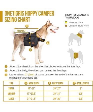 OneTigris Dog Pack for Hiking Camping Travelling Dog Backpack for Hiking Nylon Dog Harness Backpack with Side Pockets for Medium and Small Dogs L Black - Buy Online on SooperMarket.com