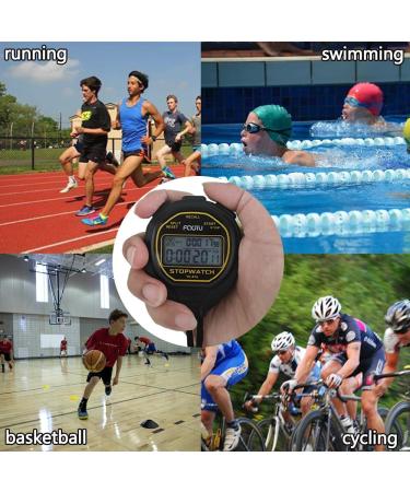 FCXJTU Waterproof Digital Stopwatch - 20 Rounds Memory Silent Large Display for Sports & Swimming Training - Buy Online on SooperMarket.com