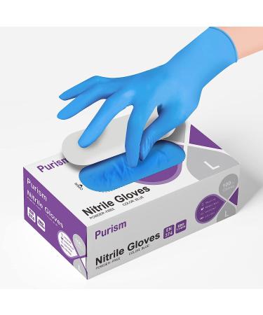 Nitrile Gloves 100Pcs 1000 Pcs Disposable Blue  Small/Medium/Large/XLarge  No Latex No Powder Large (Pack of 100) Blue-100 Pcs - Buy Online on SooperMarket.com