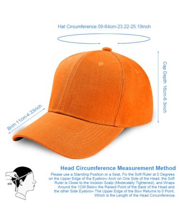 Aomig Unisex Baseball Cap - Adjustable Sun Protection Cap for Men & Women - Outdoor Running Tennis Golf Travel (Orange) - Buy Online on SooperMarket.com