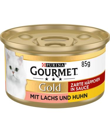 Gourmet PURINA GOURMET Gold Tender Bites in Sauce Wet Cat Food with Salmon and Chicken Pack of 12 (12 x 85g)