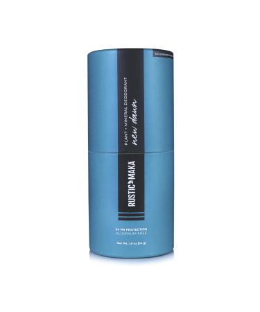 Rustic MAKA Natural Deodorant New Dawn ECO-Conscious Packaging Free of Aluminum Baking Soda & Parabens 1.9 oz Synthetic Fragrance-Free Cruelty-Free Certified