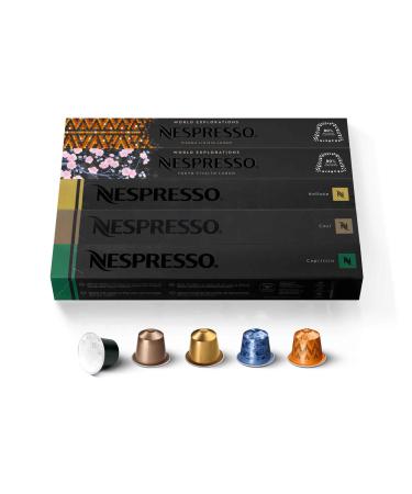 Nespresso Capsules OriginalLine, Mild Roast Blend Variety Pack, Mild Roast Coffee, 50 Count Espresso Coffee Pods, Brews 3.7 ounce and 1.35 ounce