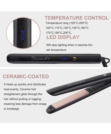 Ionic Hair Straightener Curler for Women - LED Display, Ceramic-Coated, 360 Swivel Cord - Rose Gold - Buy Online on SooperMarket.com