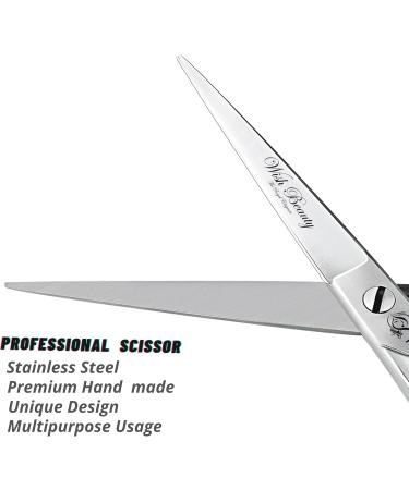 Professional Hairdressing Scissors Hair Cutting Scissors Shears for Barber Salon Home - with Antibacterial Comfort Rubber Grip 100% Stainless Steel (Blue) - Buy Online on SooperMarket.com