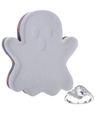 Jackpot Candles Halloween Ghost Bath Bomb with Size 10 Ring Inside Large Made in USA