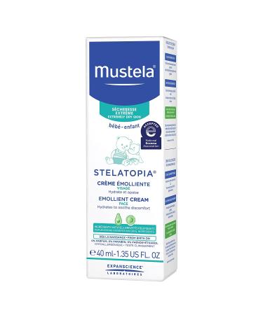 Mustela Baby Stelatopia Emollient Face Cream 1.35 fl oz - Soothing Skincare for Babies - Buy Online on SooperMarket.com