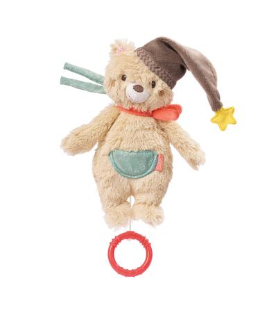 Fehn music box baby sleep aid bear - cuddly toy with a gentle sleep aid melody "Brahms Wiegenlied" - baby toys for on the go and at home - music toys for babies and toddlers